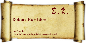 Dobos Koridon névjegykártya